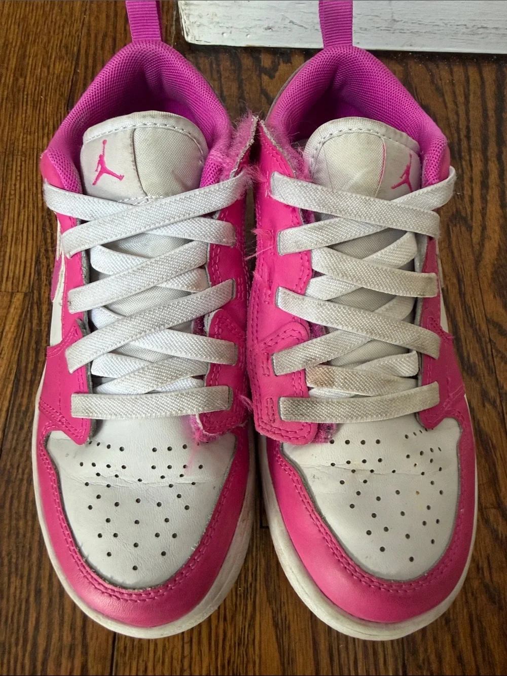 Nike Jordan Kids' Pink and White Low-Top Sneakers